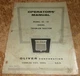 1958 oliver OC-15 diesel crawler-tractor operators manual wear + staining used