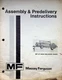 1951 Vtg Original Massey Ferguson MF 37 Side Delivery Rake Assembly Manual