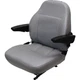 Fits Komatsu Excavator Seat Assembly w/Arms - Fits Various Models - Gray Vinyl