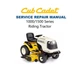Cub Cadet 1000 1500 Riding Tractor Service Repair Manual | USB & Link