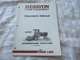 Hesston 6455 windrower tractor operator's manual