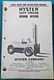 HYSTER H120B FORKLIFT PARTS OPERATION & MAINTENANCE MANUAL BOOK