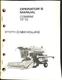 Sperry New Holland TR70 Combine Operator's Manual Original Equipment Guide