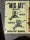 Gehl 95MX 120MX Mix All Mixer Operator's Manual MWPA26