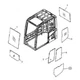 20Y-54-35721 New Cab Door Lower Glass Windshield made for Komatsu PC400-6Z +