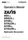 HITACHI ZAXIS ZX 850-3 850LC-3 870H-3 870LCH-3 EXCAVATOR OPERATORS MANUAL