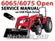 Mahindra 6065 6067 OS Tractor Service + Operators + Loader Manuals (USB) LATEST