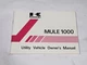 1990 Kawasaki Mule 1000 Owner's Manual