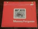 Original Massey Ferguson MF 3070 Tractor Parts Manual Book 1637172M4