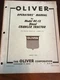 GENUINE 1956 OLIVER OC-12 DIESEL CRAWLER TRACTOR OPERATORS MANUAL