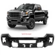 Black Front Bumper For 2015-2019 GMC Sierra 2500 HD 3500 HD W/O Sensor Holes