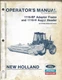 FORD NEW HOLLAND 1116-BF ADAPTER FRAME 1116-H AUGER HEADER Operator's Manual