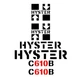 Hyster C610B Vibrator Smooth Drum Roller Vinyl Decals Stickers C 610 B