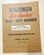 Wisconsin Air Cooled Heavy Duty Engines Manual Model HS-8D Instruction/Parts