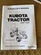 Kubota BX2660 Operators Manual 2008