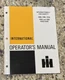 International cub cadet operator manual 800, 1000, 1200, 1250, 1450, 1650