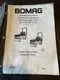 Bomag BW125ADH BW135AD BW138-AD/AC Vibratory Roller Operator Maintenance Manual