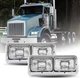Headlights for Peterbilt 379 362 359 378 Kenworth T600 T800 W900 C500 White 