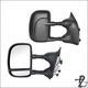Towing Mirrors for 99-16 F-250 SUPER DUTY, MANUAL BLACK Pair