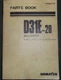 KOMATSU D31E-20 CRAWLER TRACTOR DOZER BULLDOZER PARTS MANUAL BOOK S/N 42723-UP