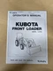 ONE  Kubota LA703 Front Loader Operator's Manual