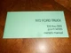 1972 FORD F-100 F-250 F-350 TRUCK OWNER OPERATOR'S MANUAL / '72 FORD PICKUP
