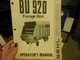 Gehl BU 920 Forage Box Wagon Operator's Owner's Manual 
