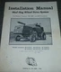 Massey Ferguson M162223 Mud Hog System for MF 760 850 860 Installation Manual