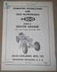 ALLIS CHALMERS M100B MOTOR GRADER OPERATION & FIELD MAINTENANCE MANUAL BOOK