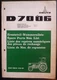Deutz Fahr Tractor D7006 Spare Parts Catalogue