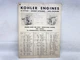 Kohler 4-Cycle Engines for International K161T & K161S Original Parts List
