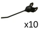 10 RAKE TEETH - RUBBER FOR VERMEER R2800