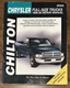 Chilton Repair Manual #20402 Chrysler Full Size Trucks 1989-1996 U.S & Canadian