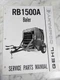 GEHL SERVICE REPAIR PARTS LIST BOOK CATALOG MANUAL RB1500A BALER 902581