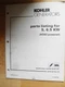 Kohler Manual parts listing for 5,6.5 KW (K582 powered)
