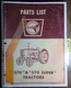 Cockshutt 570 & Super 570 Tractor Parts List Manual 448 023 11/67
