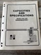 Hyster Capacties Specifications R-30-C/CA/CR Ordermaster Manual Maintenance Book