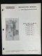 Hobart AM10 AM11 AM11C Instruction Manual Replacement Parts Catalog Dishwasher