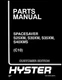 Hyster SPACESAVER S25XM, S30XM, S35XM,S40XMS (C10) Forklift Parts Manual Catalog