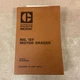 CAT Caterpillar 12F MOTOR GRADER PARTS MANUAL BOOK CATALOG LIST sn 89H1538-LAST