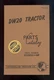 1954 CATERPILLAR DW20 TRACTOR PARTS MANUAL /21C823-UP / FORM 31269