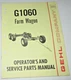 Gehl G1060 Farm Wagon Operators & Parts Manual ORIGINAL! 8/83 903294