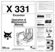 Bobcat X331 Excavator Operation and Maintenance Manual 512911001 PDF
