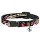 Cat Collar Breakaway with Bell Only God Can Judge Me Black NARROW Fits 8.5-12"