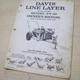 CASE DAVIS LINE LAYER PT-90 Parts Manual Owner Operator maintenance book guide