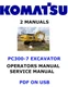 Komatsu PC300-7 Hydraulic Excavator Owners Service Shop Operators Manual PDF