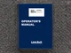 Link-Belt Cranes HTC-86100 Operator Owner Maintenance Manual