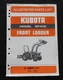 GENUINE 1980s KUBOTA L245 L275 TRACTOR "BF400 FRONT LOADER" PARTS CATALOG MANUAL