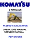 Komatsu PC1800-6 Hydraulic Excavator Owners Service Shop Operators Manual PDF