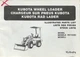 Kubota Wheel Loader R510(B) Illustrated Parts List Manual Printed in Japan